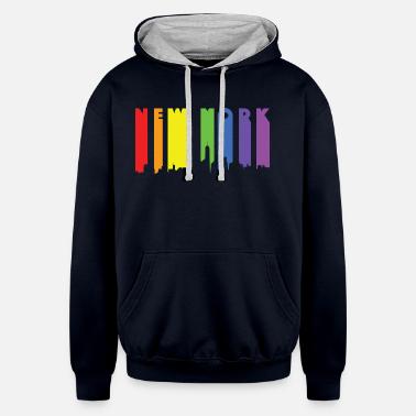 NY Paint drip effect design rainbow 
